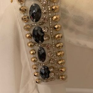 white shiffon longsleece white blouse